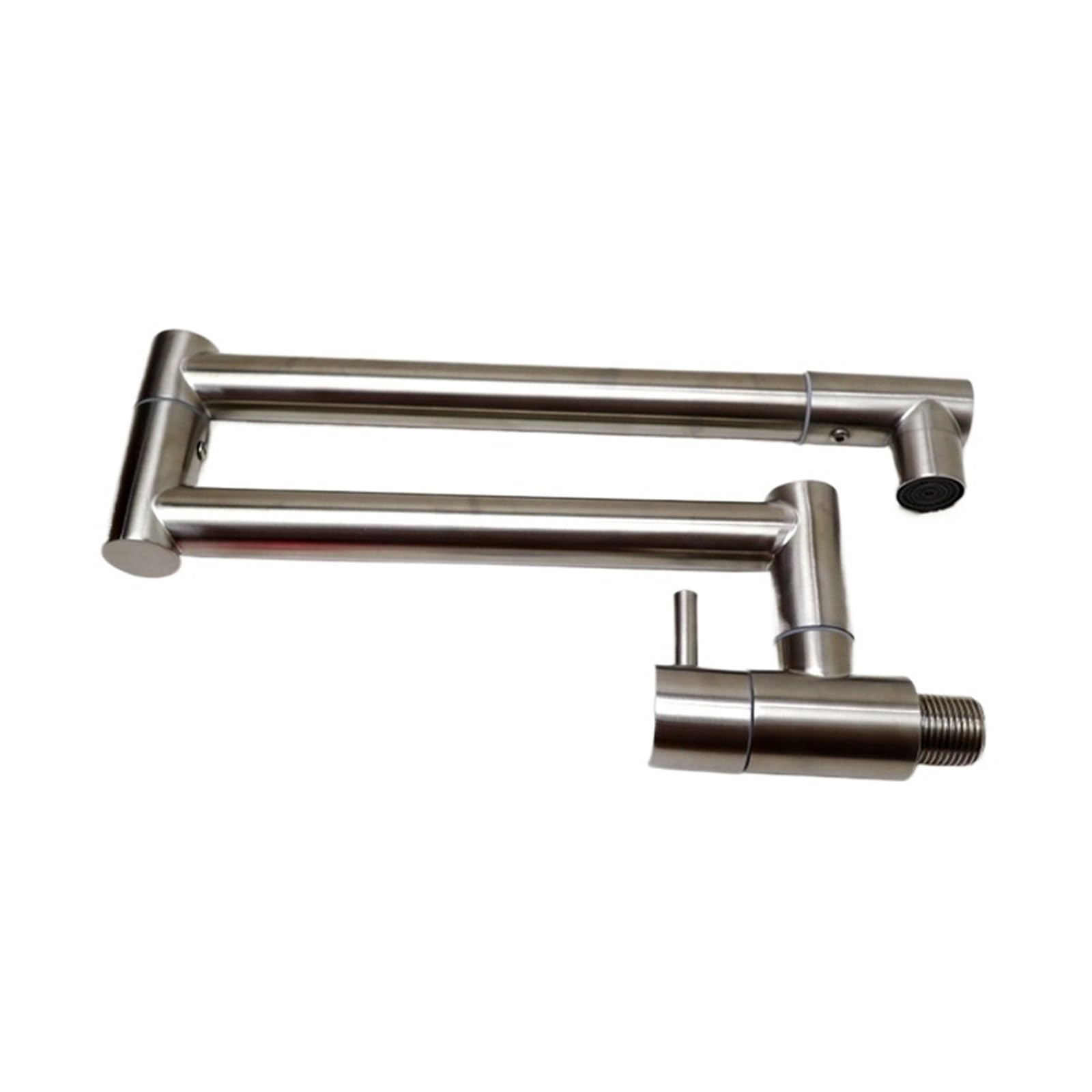 Grifos Monomando para Fregadero de Pared abatibles Grifo Giratorio Acero Inoxidable 304 Agua fría Empotrado Cocina Ideal la mayoría Las situaciones (Plateado)