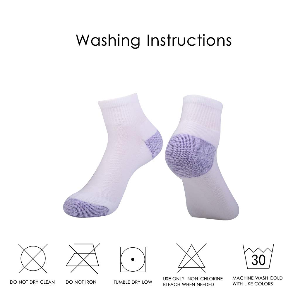 JOYNÉE Calcetines de tobillo para mujer, corte bajo, atléticos, para correr, con cojín, para deportes y uso casual, paquete de 6 pares
