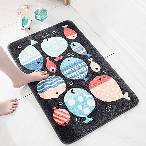 Tapis de sol durable lavable en machine pour salle de bain élégante