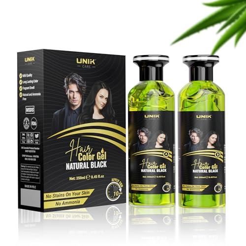 Organic Hair Colour Gel, Ammonia-Free, Natural Black