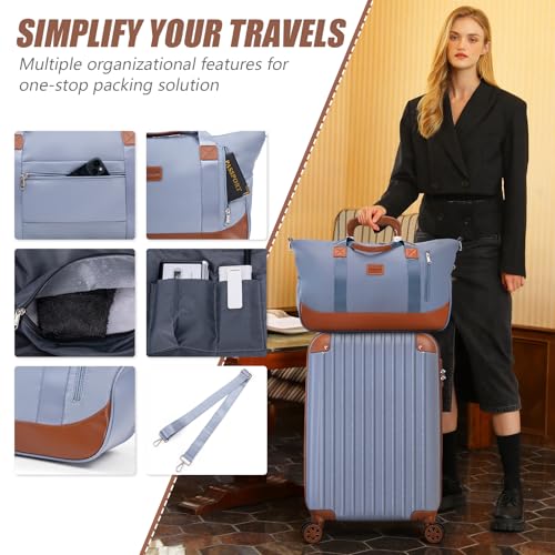 Image of Cosbarn Luggage Sets 5 Piece Suitcases with Wheels, Suitcase Set ABS Hard Case Luggage with TSA Lock Spinner Wheels Durable Travel Luggage