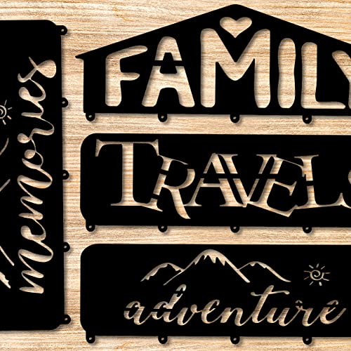 Image of Art Street Adventure Theme MDF Wall Plaque for Home Decor Hanging Photo Frame Collage Mdf Plaque with Wooden Clips for Living Room and Wall Decoration (17 x 44 Inchs)