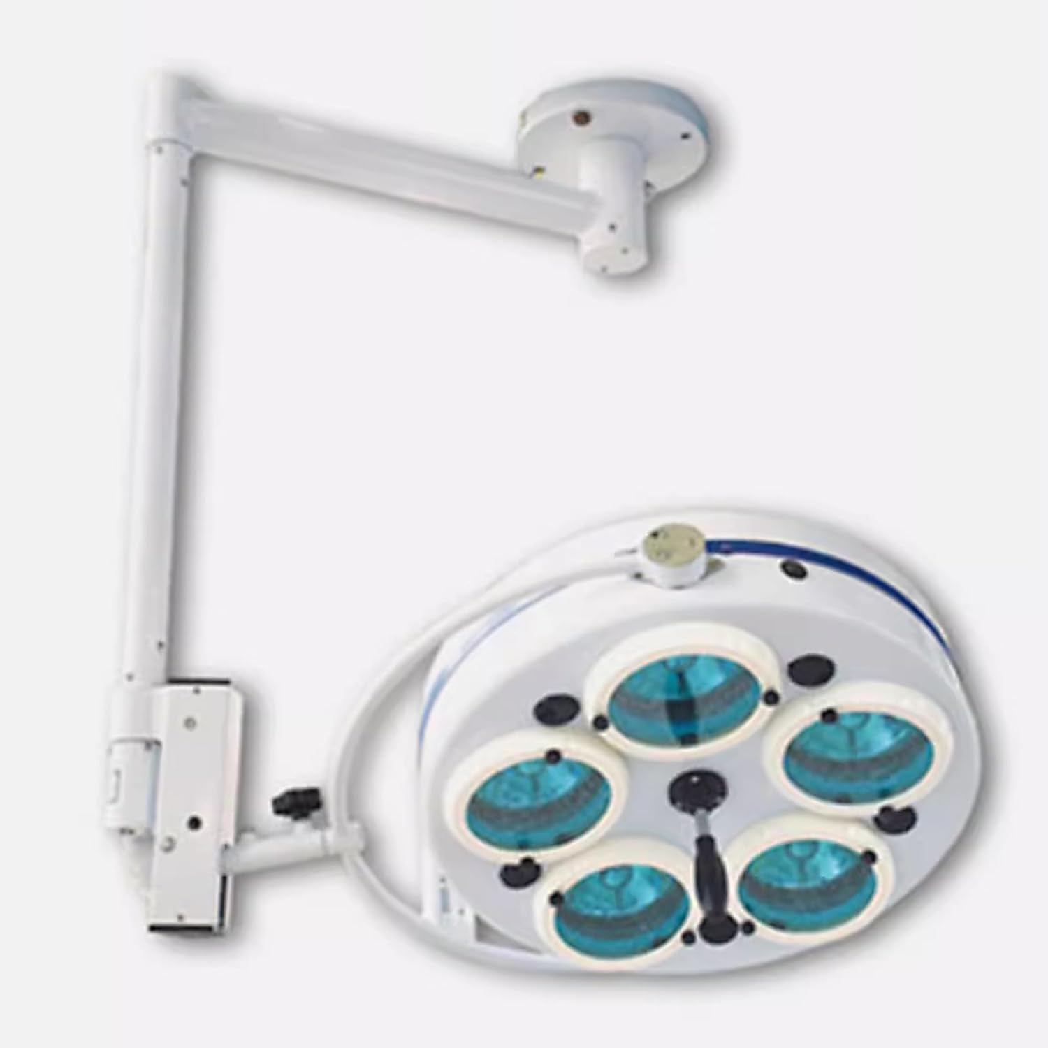 Lampada da Visita Medica A Soffitto A 5 Fori, Luce per Visita Senza Ombre, Dimmerazione Continua con Testa Girevole per Odontoiatria, Ginecologia, Chirurgia Otorinolaringoiatrica E Veterina