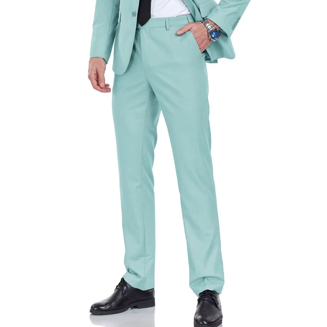 Mens Dress Pants Slim Fit Black Navy Dress Pants Trousers for Men Formal Suit Pants Casual Slacks