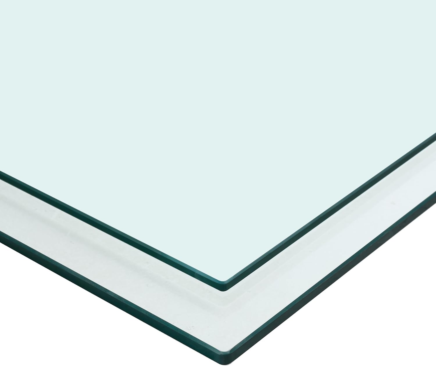 Penau Square Tempered Glass Table Top, 3/10 Inchs Thick Tempered Glass, 31.5 x 31.5 x 0.3 Inchs, Clear Polished Edge, Fits Dining or Coffee Table Bases, Smooth Finish, 31.5 Inchs Top