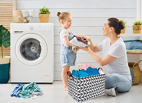 Hiyagon Kids Storage Basket Gift Basket Empty Baby Basket For Boys And Girls Toy Storage Bin Organizer Box Rectangular Room Decor For Home,Books(Black Arrow) #TOP2