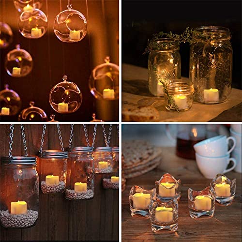 image for Mottoda Flameless Tea Lights Candles, Battery Operated LED Votive Cand