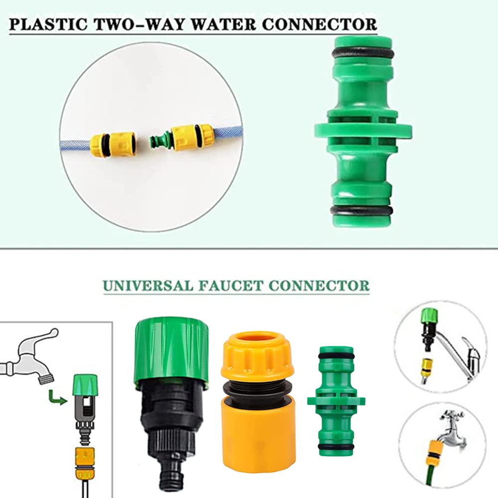 Connettore per rubinetto 2 in 1 - Confezione da 4, connettore per rubinetto da giardino da 1/2 e 3/4, set di raccordi per tubo flessibile per irriga | Leroy Merlin