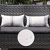 Onway outdoor pillow covers waterproof 12×20 set of 2 decorative linen throw pillow cover beige and grey striped outdoor pillows for patio furniture  urban country home decor