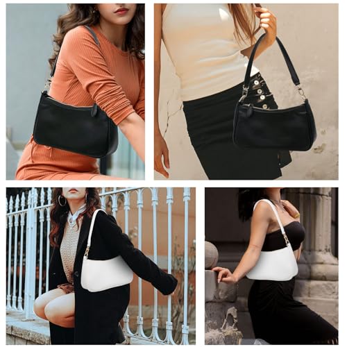 Image of YAMEIZE Trendy Small Shoulder Bags - Classic Crescent Bag with Removable Straps Tote Hobo Clutch Handbag for Women