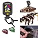 HEYSLAND Guitar Tuner Clip On Rechargeable Full Color Display Tuner Guitar Capo with Rosewood Finish Capo 5 PCS Celluloid Picks for Acoustic Electric Guitar Chromatic