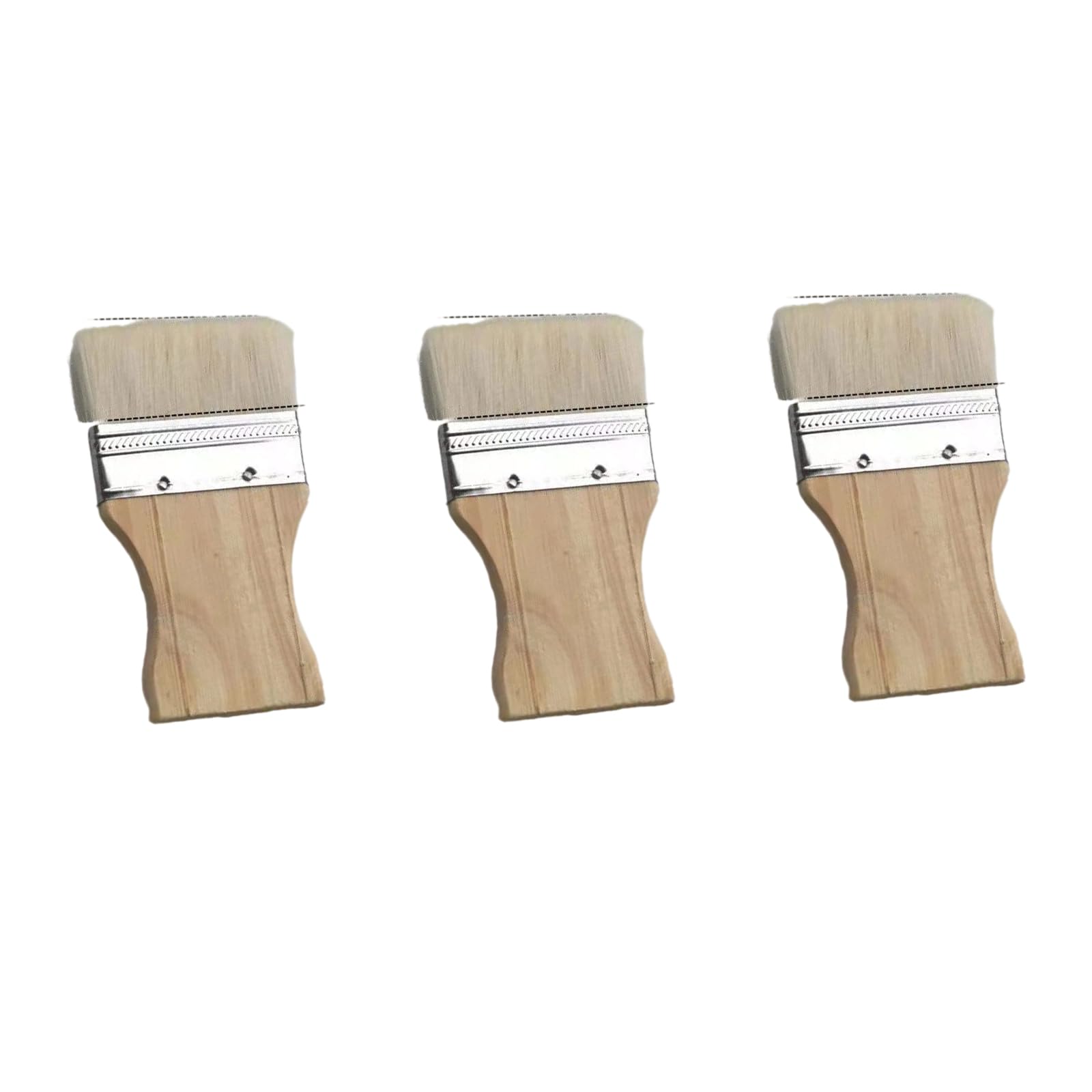 Of 3 Artist Brushes for Acrylic Oil Watercolor Painting Soft Wool Bristles with Cottonwood Handle Multipurpose Art Tools for Adults Kids Wool Bristle Paint Brushes Set