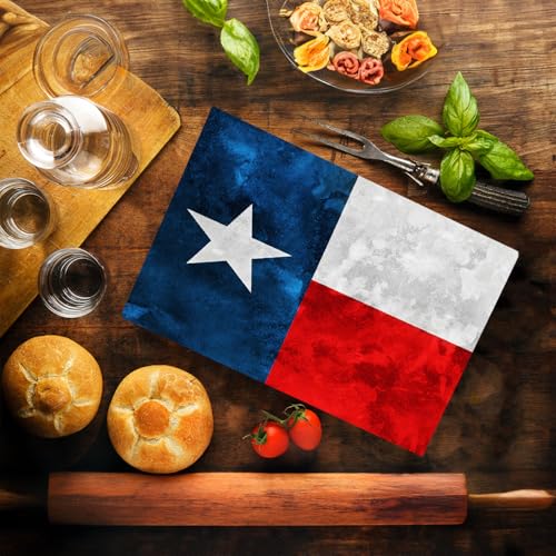 Tabla de Cortar de Vidrio Templado con Diseño de la Bandera de Texas, Rectangular, para Cocina, Regalo Decorativo, Estilo Rústico miniatura 2