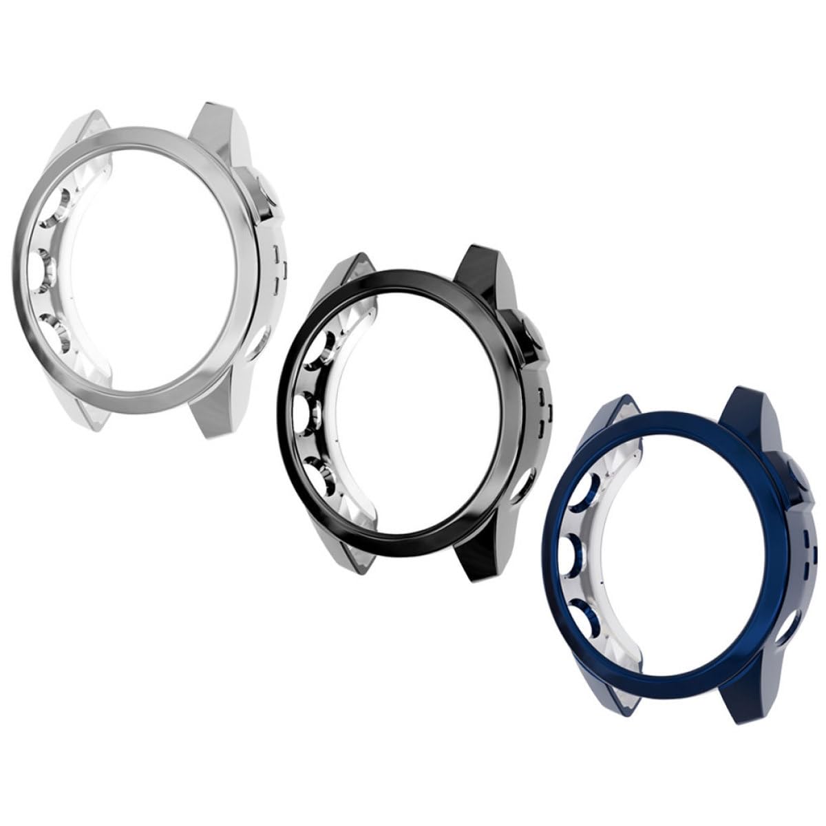 Uonlytech 12pièces Coque De Protection Réutilisable pour Montre De Anti-Chocs TPU Couvertures Écran Résistantes Aux Rayures Design Précis Et Léger