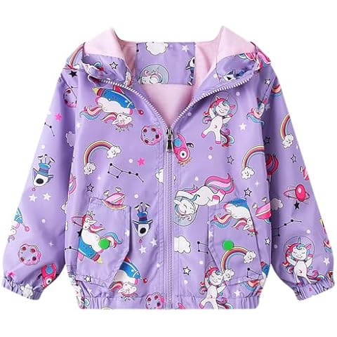 Domueay Girls Lightweight Hooded Jacket Cover