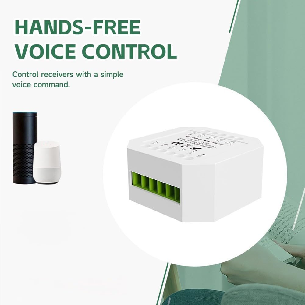 Para Tuya para Zigbee Módulo de interruptor inteligente 16a Capacidad Aplicación Control remoto y control de voz Temporizador de gestión de grupo Relé de cuenta regresiva Estado Blanco Material ABS