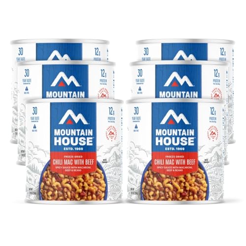 Mountain House Chili Mac with Beef #10 Can| Freeze-Dried Backpacking & Camping Food| Survival & Emergency Food | 6-Pack