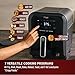 T-fal Infrared Air Fryer, 2x Faster Than Traditional Heating*, Large Air Fryer Toaster Oven Combo, 6 Qt Digital Touch Screen, 7-in-1 Cooking Functions, No-Shake Technology, 1550W, Black,