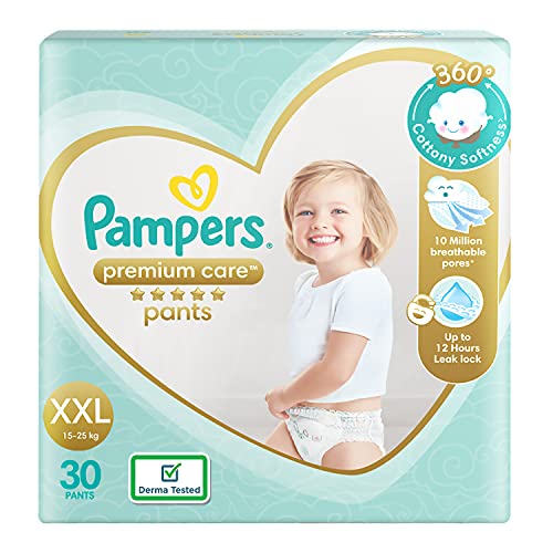 Pampers Premium Care Pants, Double Extra Large Size Baby Diapers, (XXL