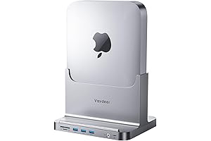VAYDEER Mac Mini Stand Silver: The Ultimate 8-in-1 Hub for Your Mac Mini M1