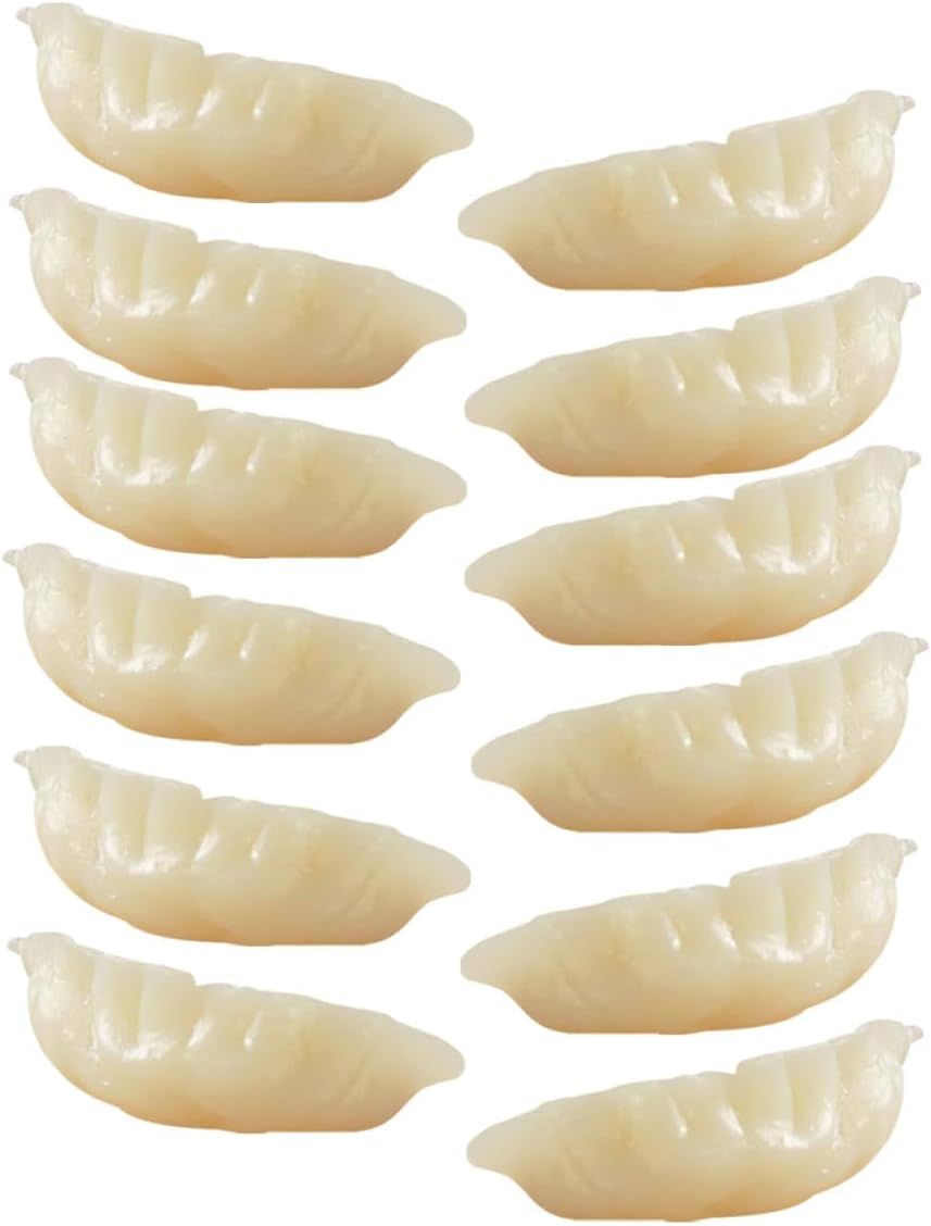 Toddmomy 12Pcs Mini Dumpling Model Artificial Dumpling Decors Realistic Simulation Fake Food for ’ Kitchen Play and Home Decoration