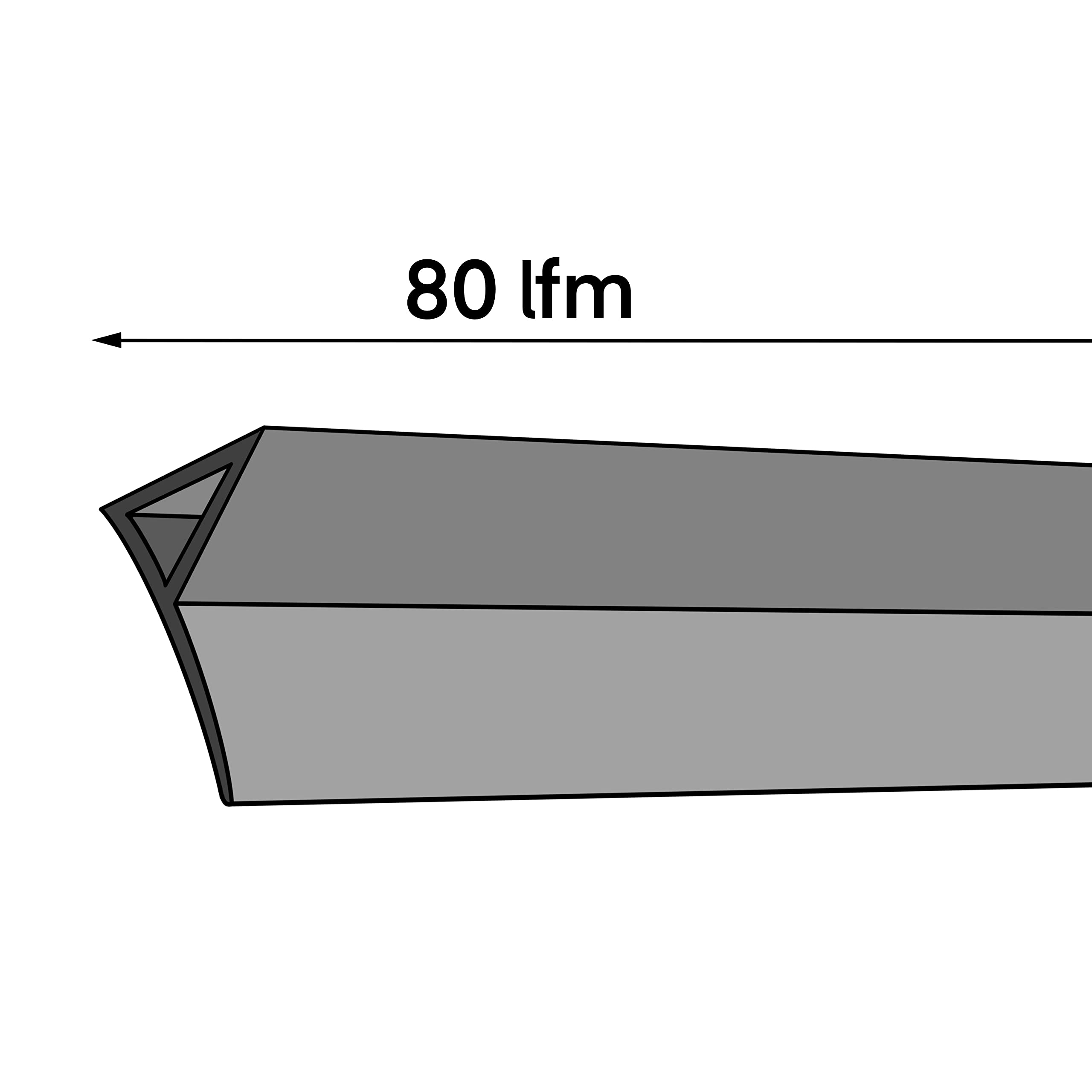 Miko® Kunststoff Dreikantleiste mit Nagelfahne, 80 lfm, Sichtbetonqualität ideal geeignet für die Erstellung von Betonstützen mit gebrochener Kante, 10 x 14,2 x 27 mm