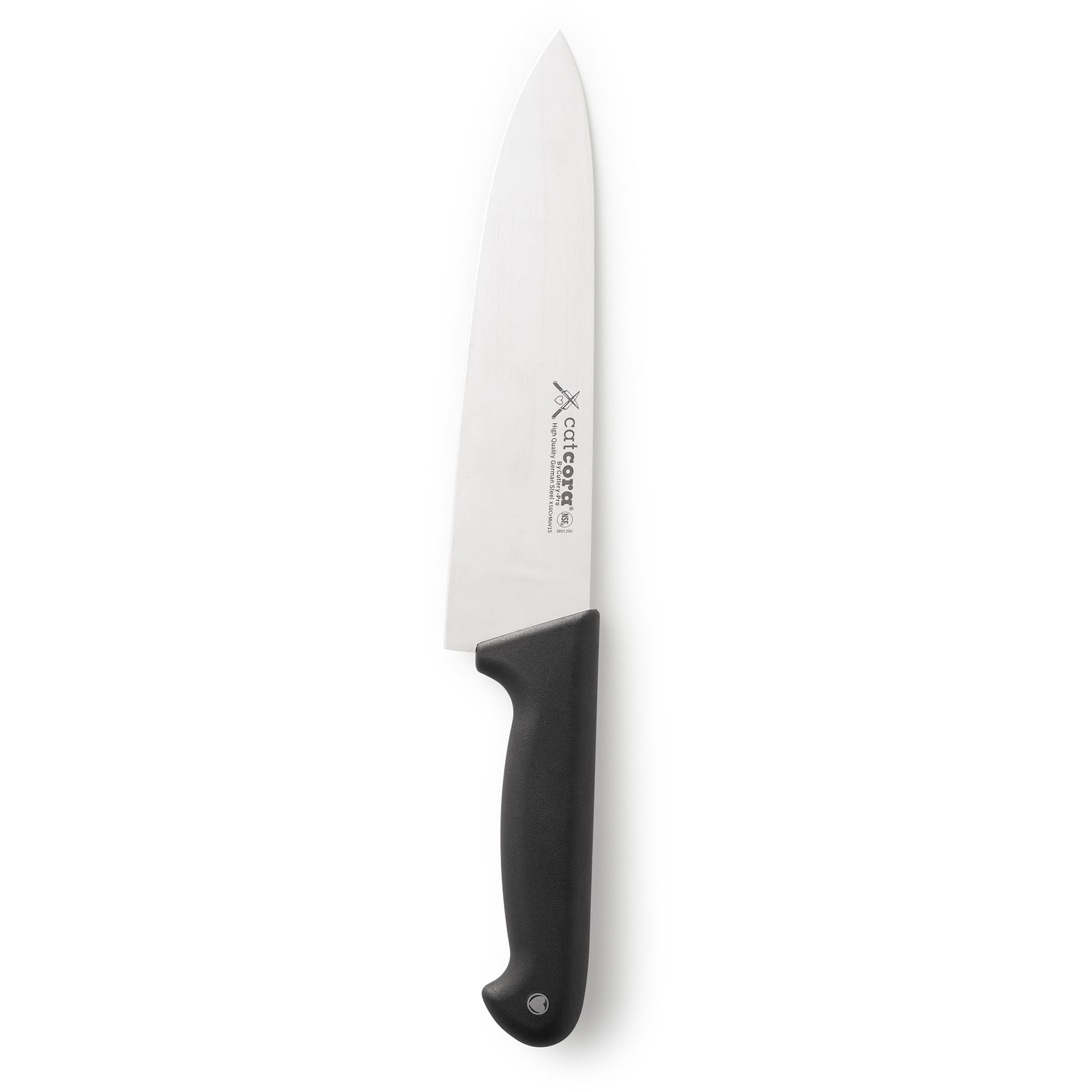 CAT CORA Chef Knife, Professional 8-Inch German Steel Blade For Produce, Meat, Herb Cutting, Ergonomic Soft-Grip Handle, NSF-Certified Kitchen Knife — Amazon image 5