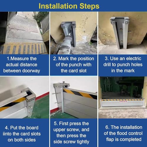Barrera de protección contra inundaciones de aluminio para puertas 8