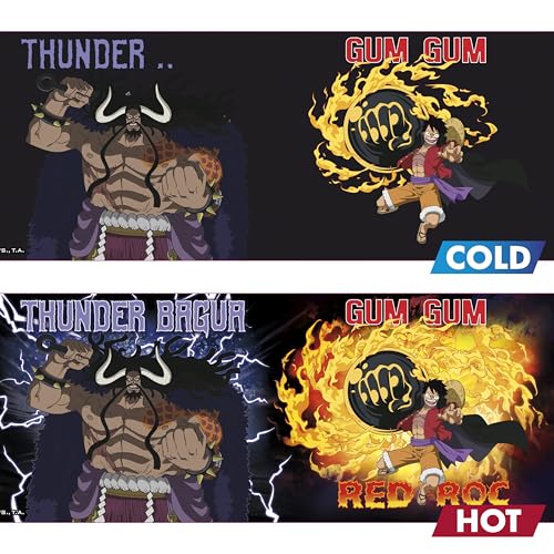 Taza termo reactiva One Piece Luffy vs Kaido 460ml miniatura 4