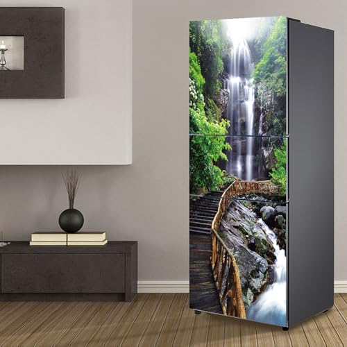 Stickers autocollants pour frigo, autocollant de réfrigérateur couvrant entièrement la porte du réfrigérateur, autocollants muraux pour décalcomanie de...