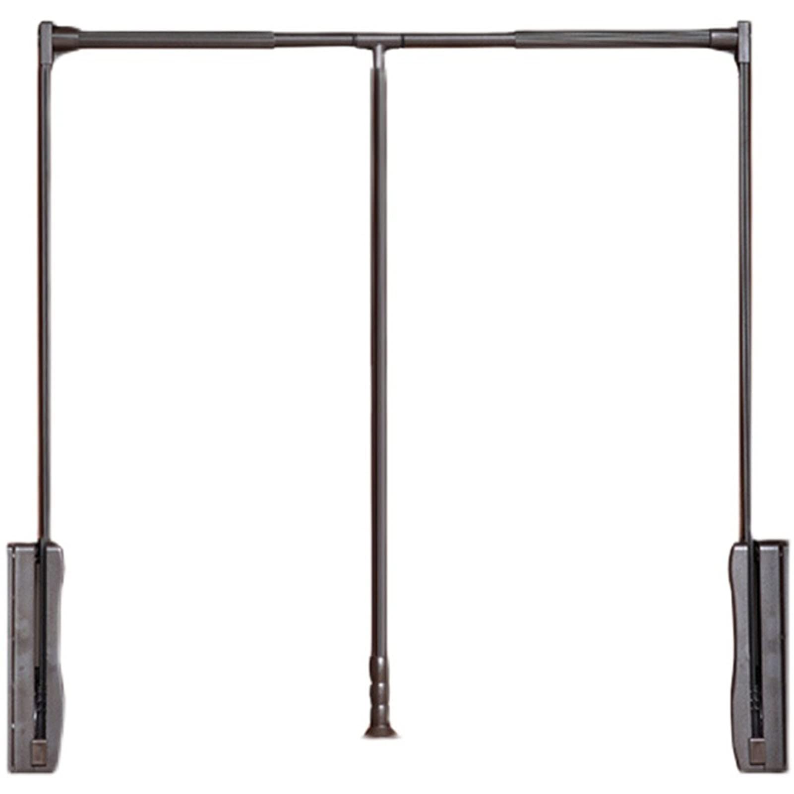HTTGDGDH Adjustable Aluminum Pull Down Closet Rod - Space-Saving Hanger Organizer For Clothes - Scalable Lift Rail Storage System,630-830mm