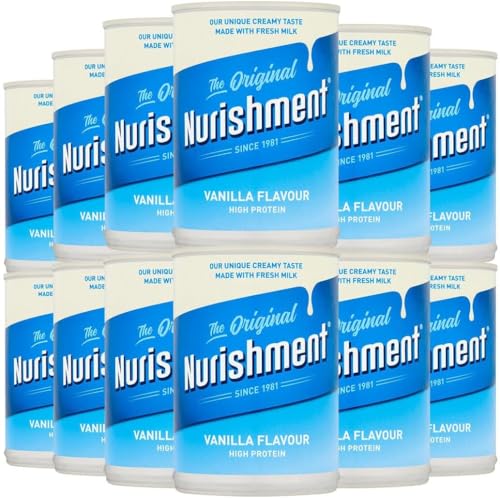 Nurishment The Original Vanilla 400g Cans (Pack of 12) | Enriched Milk Drink | High in Protein & Vitamins | Energy & Recovery Drink