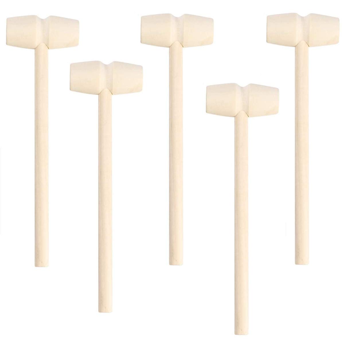 Curated Cart Pinata Cake Hammers, Mini Wooden Mallet for Breaking Chocolate Cake (Pack of 2)