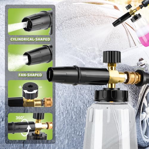 Forever Speed Upgraded Foaming Gun Pressure Washer for K Series K2 K3 K4 K5 K6 K7, 1L Soap Dispenser with Adjustable Spray Nozzle and New Generation Connector 3 Forever Speed Upgraded Foaming Gun Pressure Washer for K Series K2 K3 K4 K5 K6 K7, 1L Soap Dispenser with Adjustable Spray Nozzle and New Generation Connector - Image 3