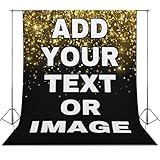 Personalized Photography Cloth Custom Background with Picture Text Customized Photography Backdrop for Portrait Photo Studio Photo Booth Props, 56x79in