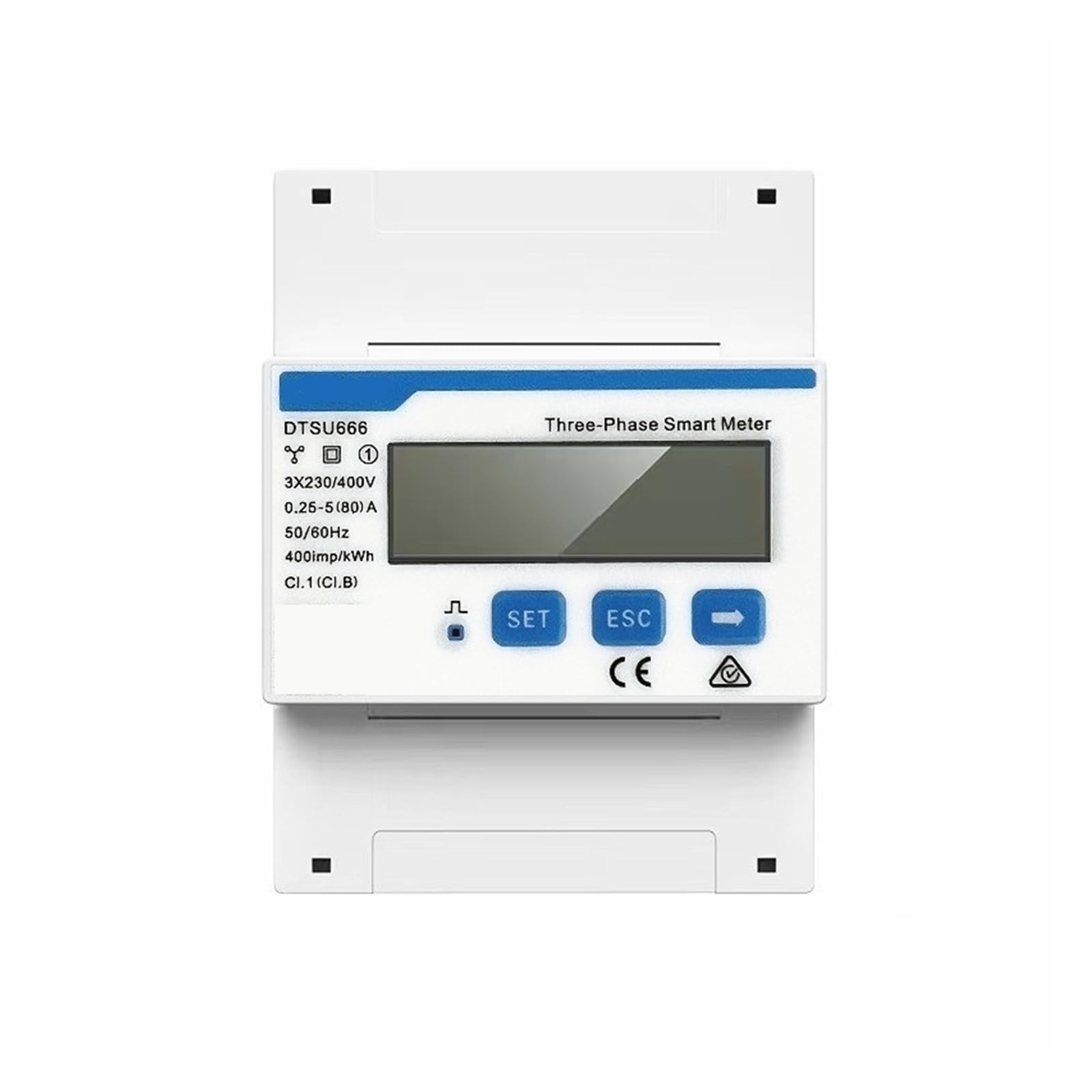 contatore Elettrico DDSU666 DTSU666 80A DIN Rail Voltmetro Digitale Corrente Potenza Energia elettrica KWH Misuratore Volt Amp RS485 AC 230V 380V(DTSU 3CT100A)