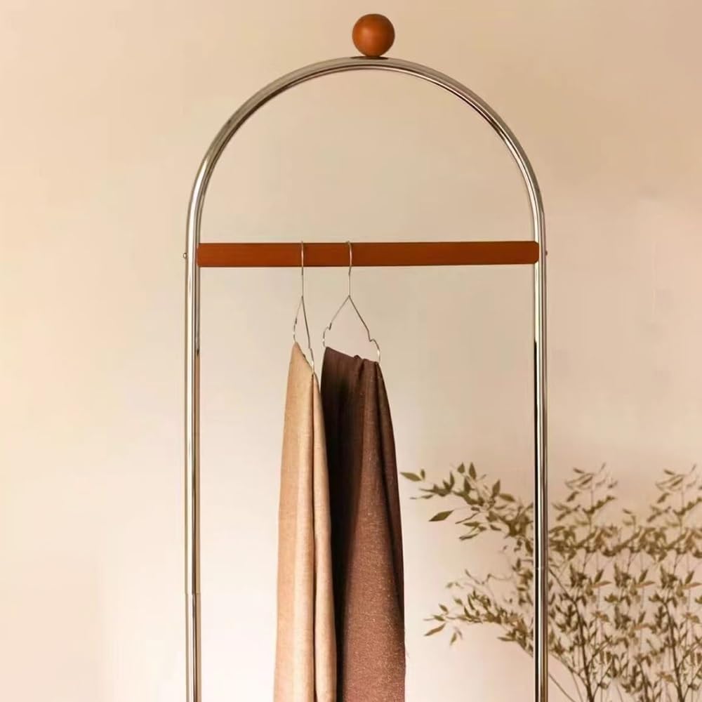 Standing Coat Hanger Floor Standing Coat Rack Stainless Steel Retro Homestay Floor-standing Hanger Clothes Storage Women's Clothing Store Entrance Hanging