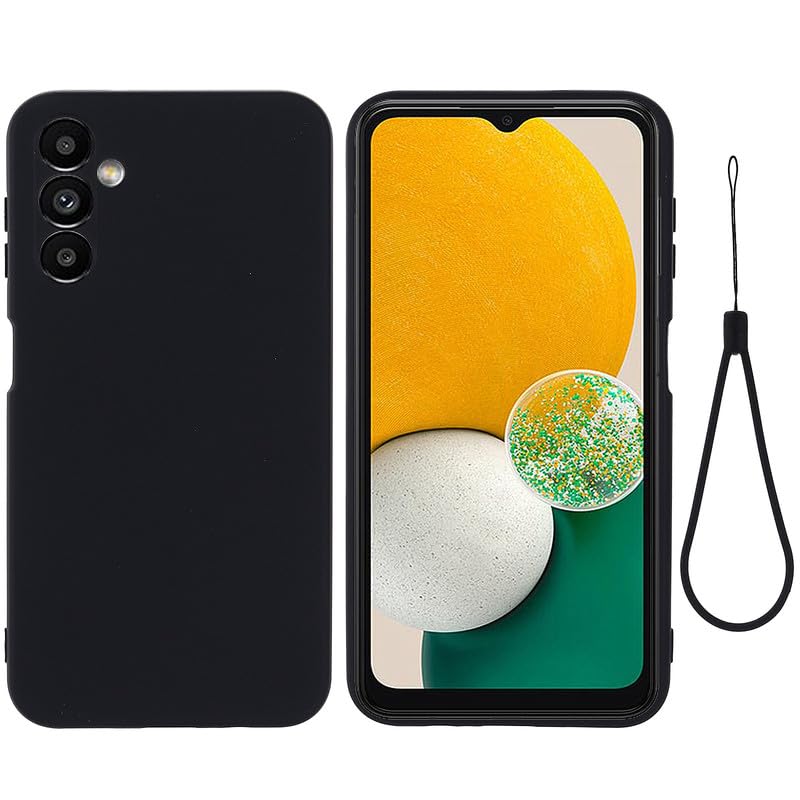 Nikaque Funda de silicona líquida para Samsung Galaxy M54 5G, ajuste delgado, a prueba de golpes, cubierta de goma de gel suave, compatible con Samsung Galaxy M54 5G, color negro