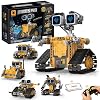 5-in-1 Robot Building Kit for Kids 6-12, STEM Coding Robot Toy with App & Remote Control, DIY Expression Robots, Educational Engineering Building Set Gift for Boys Girls (348 PCS)