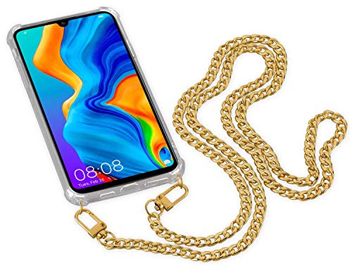 Yayago - Cadena para teléfono móvil (metal, incluye funda para Huawei P30 Lite), color dorado Cover