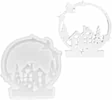 Weihnachtsbaumhaus Silikonform - 7-teilig Für Teelichthalter Aus Gips & Epoxy Harz