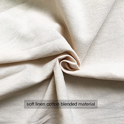 Cityelf Cotton Linen Half Apron For Women With Waist Ties Large Pockets For Cooking Painting Cosplay Stage Performance #TOP1