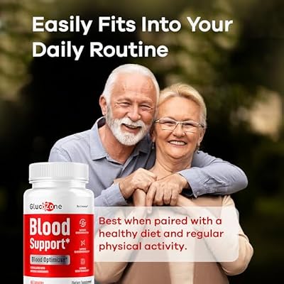 (2 Pack) GlucoZone Blood Support - GlucoZone Capsules Support Optimizer Supplement All Natural Advanced Formula, Pills Premium Vitamins for Health & Wellness, 120 Capsules for 2 Months