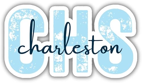 CHS Charleston South Carolina Airport Code Travel Sticker, Multiple Colors, Vinyl Laptop Water Bottle Planner Journal, Places I've Been, Luggage