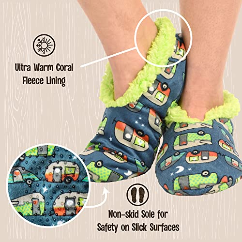 Image of Lazy One Fuzzy Feet Slippers for Women, Cute Fleece-Lined House Slippers, Cute Slipper Socks
