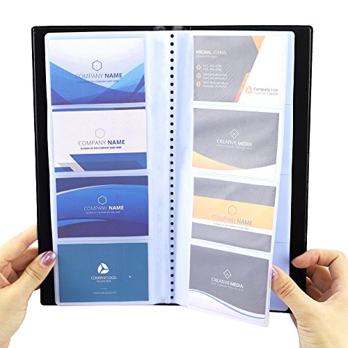 Organizador de cartões de visita da JPSOR, pasta de cartão de visita, 340 cartões, pasta de cartão d