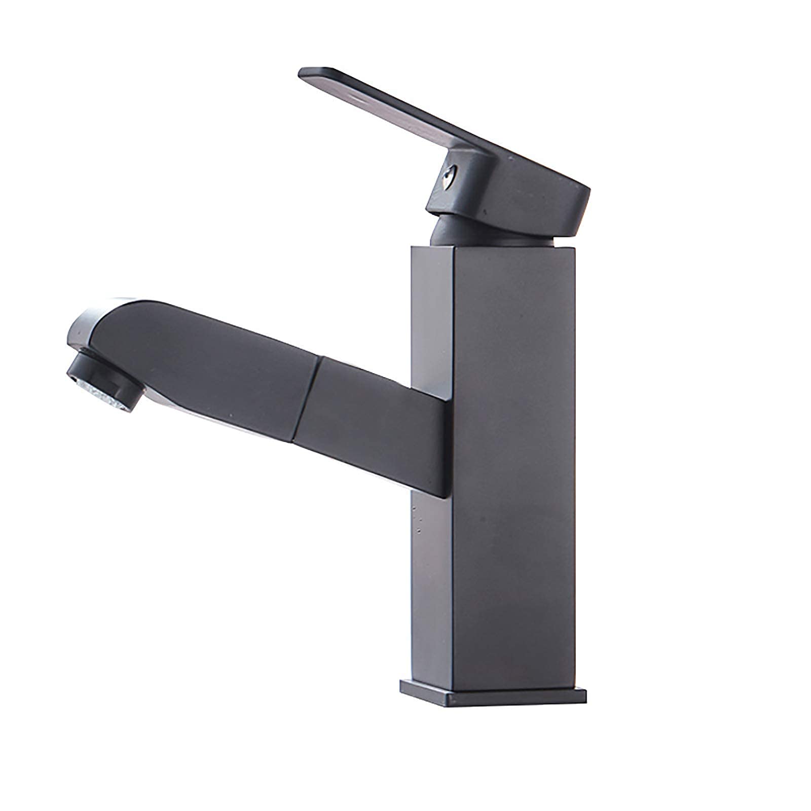 Grifo de baño negro Grifo de cocina extraíble de un solo mango Grifo de cabeza de rociador giratorio de 360 ​​​​° Aireador Grifo de ahorro de agua Adecuado para lavabos y bañeras de baño needed