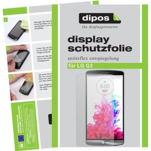 dipos Protector de Pantalla Compatible con LG G3 (2 Unidades)   Mate pelicula Protectora de Pantalla