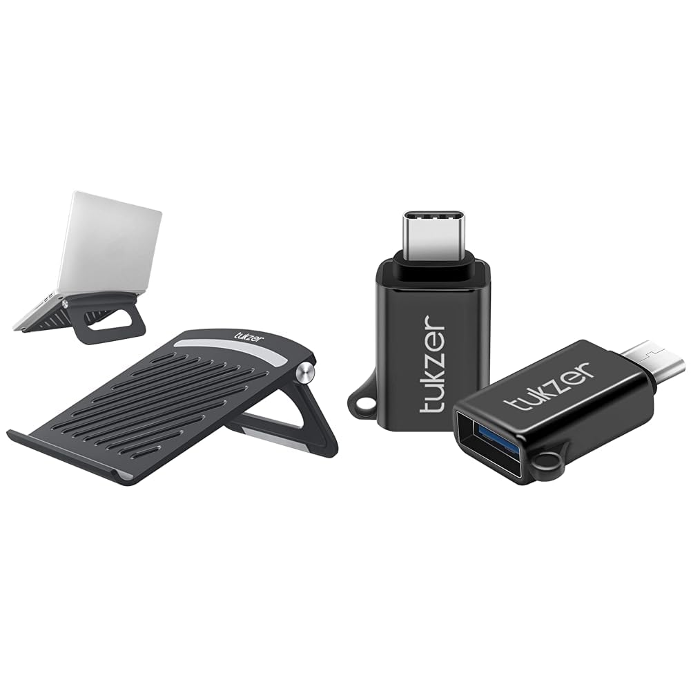 Tukzer Foldable Laptop & Tablet Stand Riser for Laptop/MacBook/Notebook Up to 15.6-Inches, with Mult (B0BQ1Z9TSJ) Amazon Price History, Amazon Price Tracker
