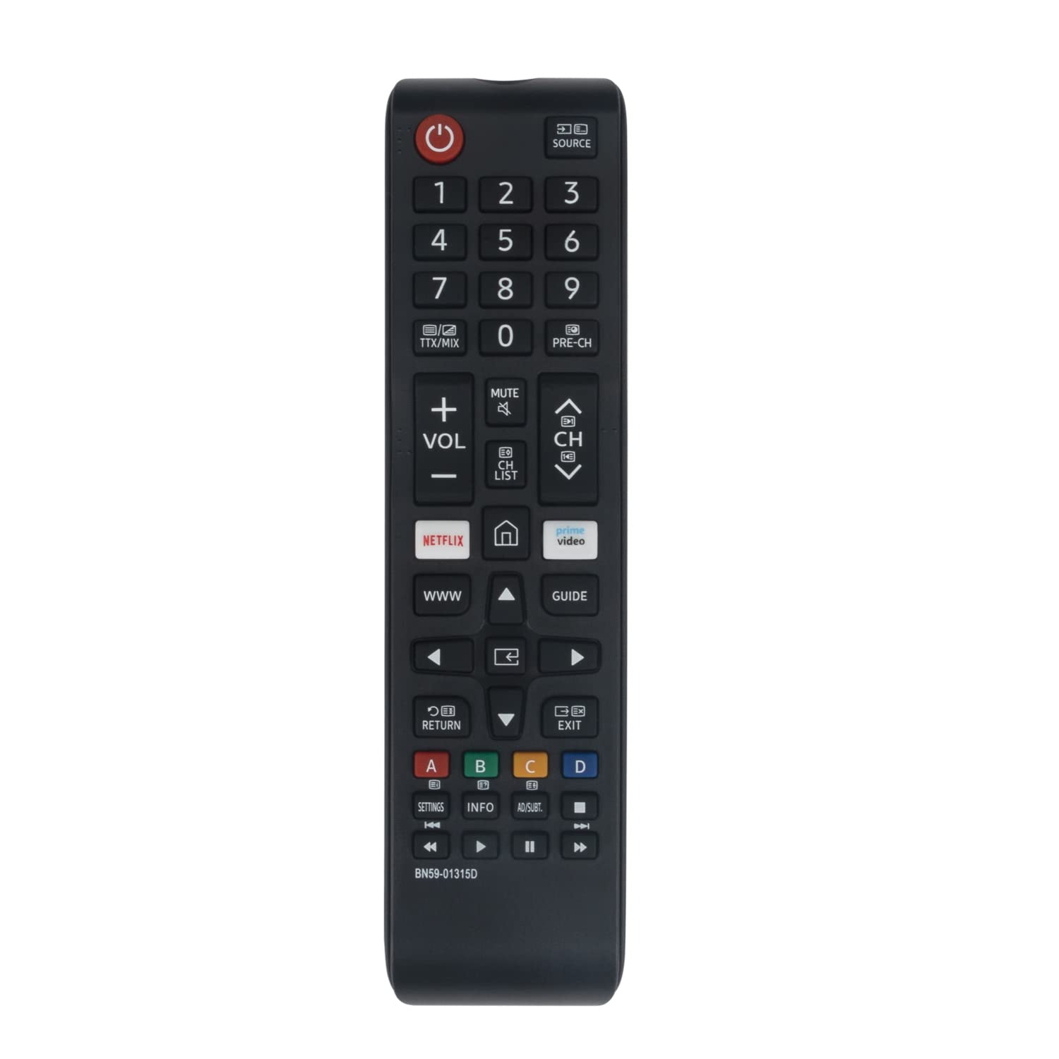 BN59-01315D Replaced Remote Control, TV Controller, TV Remote Controls for Samsung TV UA43RU7100W UA50RU7100W UA55RU7100W